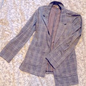 Maurice’s Plaid Purple/Black/White Dress Blazer for Work